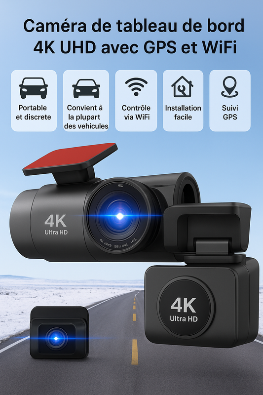 ClearDrive B53P – Dashcam 4K Ultra HD avec WiFi & GPS