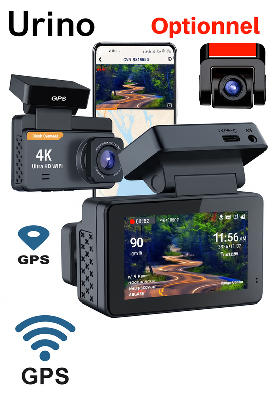 ClearDrive B46P – Dashcam 4K double caméra avec Wi-Fi & GPS intégrés