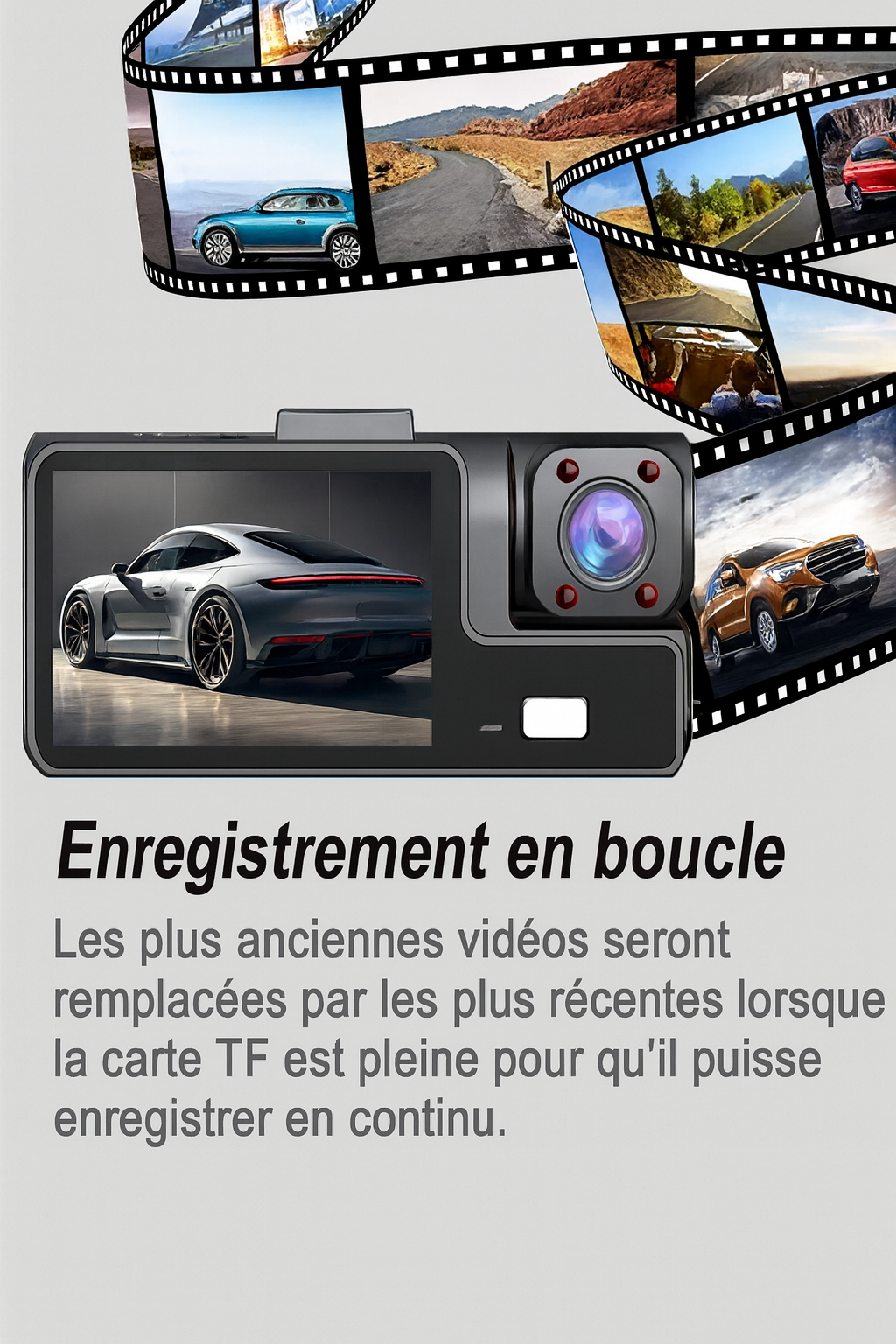 ClearDrive 3-Channel – Enregistreur automobile compact 3 en 1